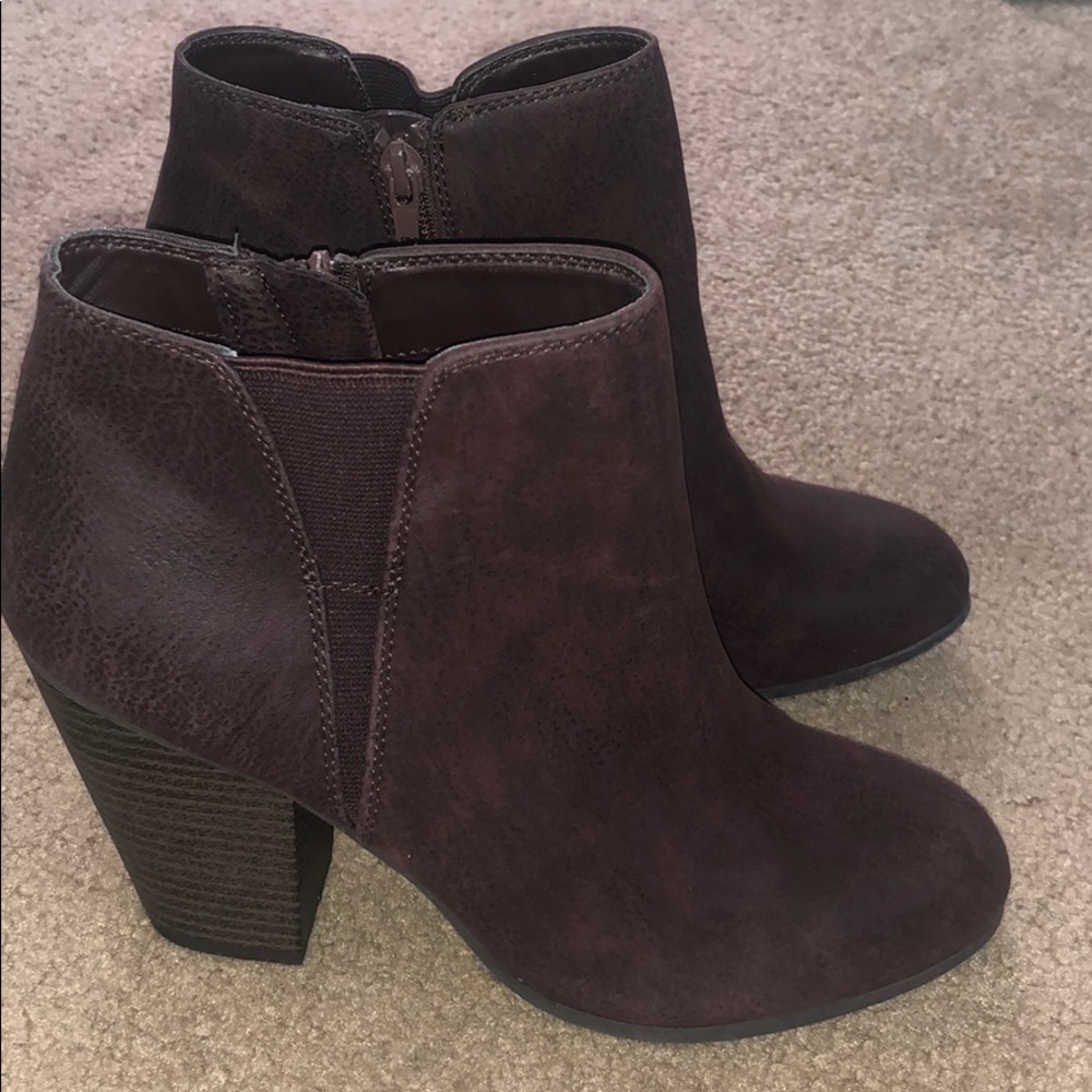 Burgundy Ankle Booties